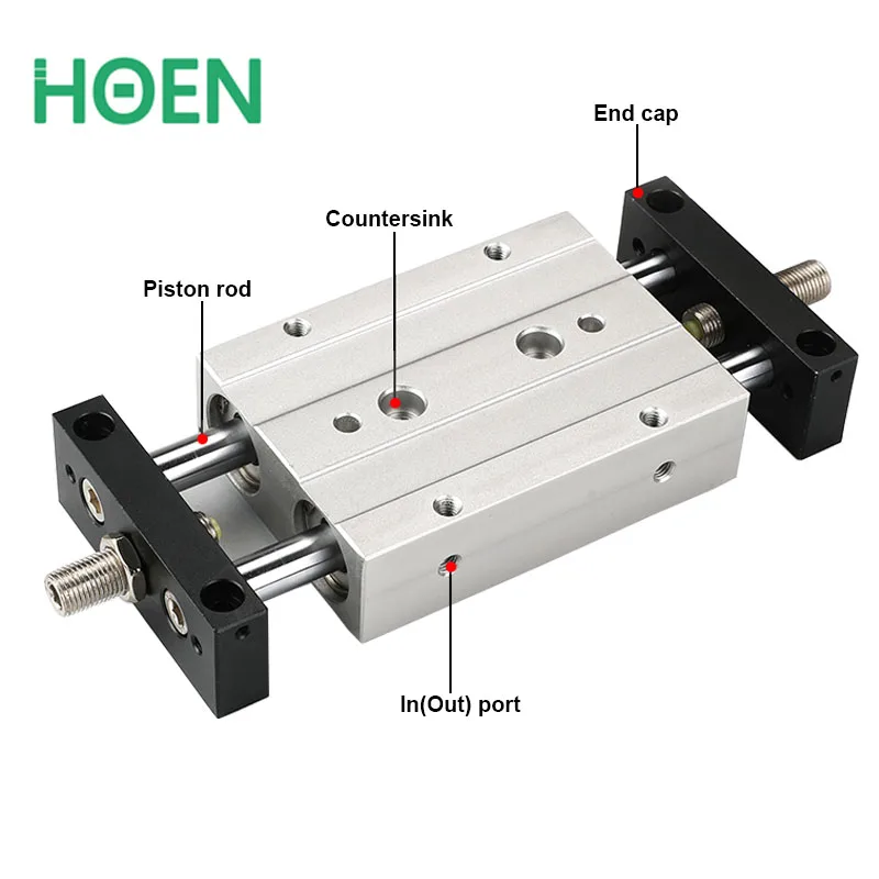 Высокое качество двойной стержень пневматический цилиндр/воздушный цилиндр STMB