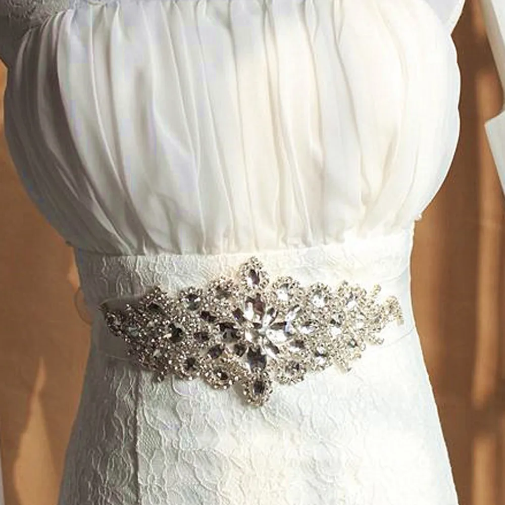 Женское свадебное украшение элегантные стразы атласная лента пояс для невесты