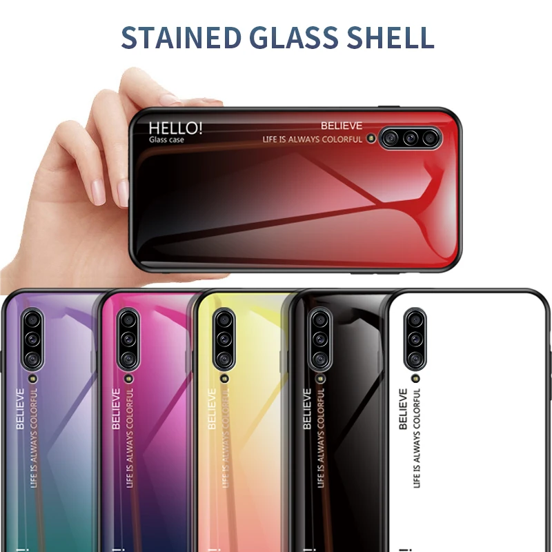 Чехол для Xiaomi mi 9 Lite роскошный бампер из закаленного стекла с градиентом