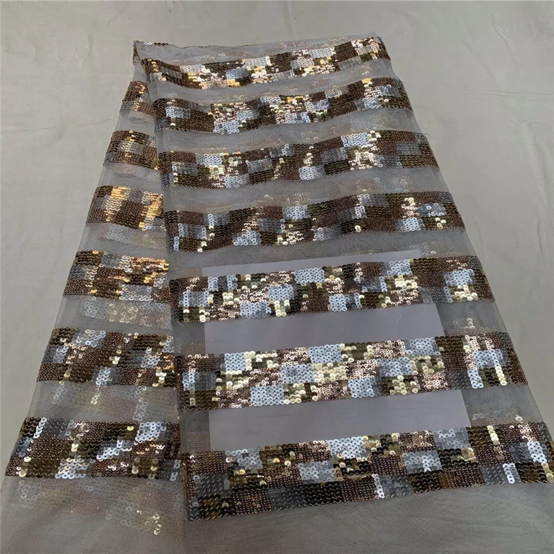 Gold/purple 2019 New Design African Lace Fabric Wholesale French High Quality Nigerian Tulle Sequins | Дом и сад