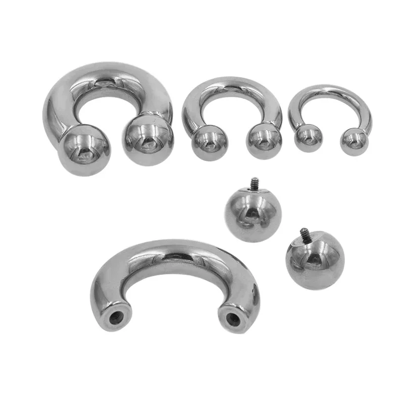 

1Pc Stainless Steel Hugsize Nostril Nose Ring Punk Style Horseshoe Rings BCR Ring Piercing Earrings