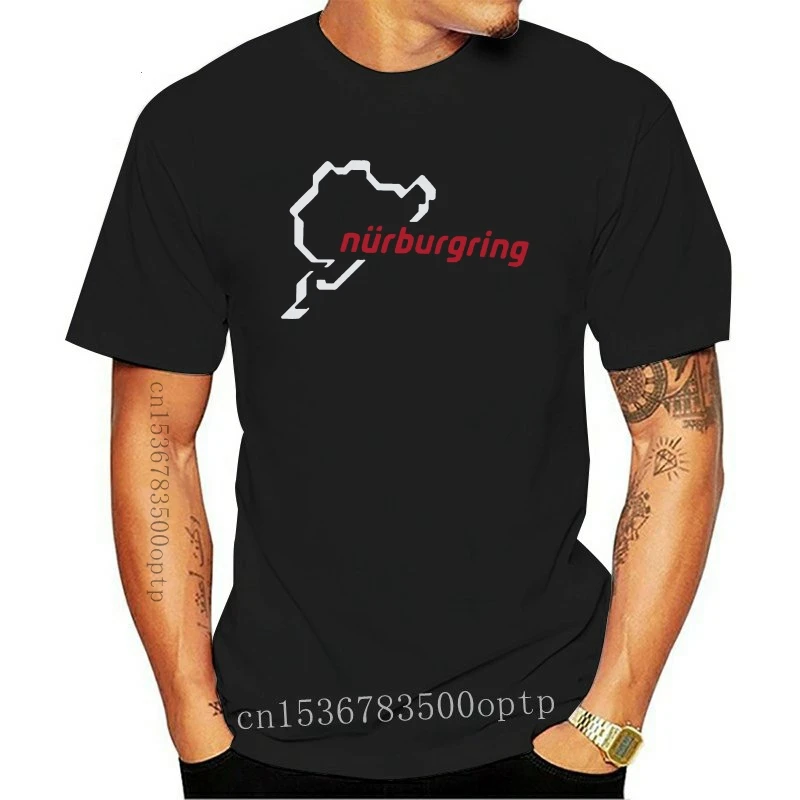 

Новая мужская футболка популярная черная футболка Nurburgring с коротким рукавом хлопковая модная футболка повседневные топы Одежда для женщин