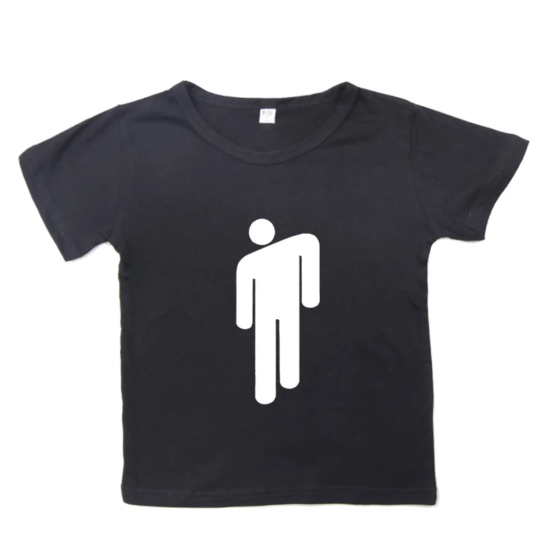 t shirt Новинка года; детские толстовки с капюшоном и принтом Billie Eilish для малышей; повседневные осенние толстовки для мальчиков и девочек; спортивная одежда с капюшоном для детей-подростков; Одежда для младенцев - Цвет: t shirt