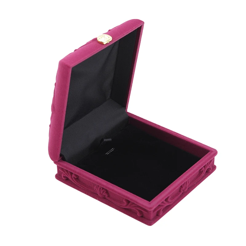Бархатное ожерелье с принтом роз кольцо коробка для ювелирных изделий браслет