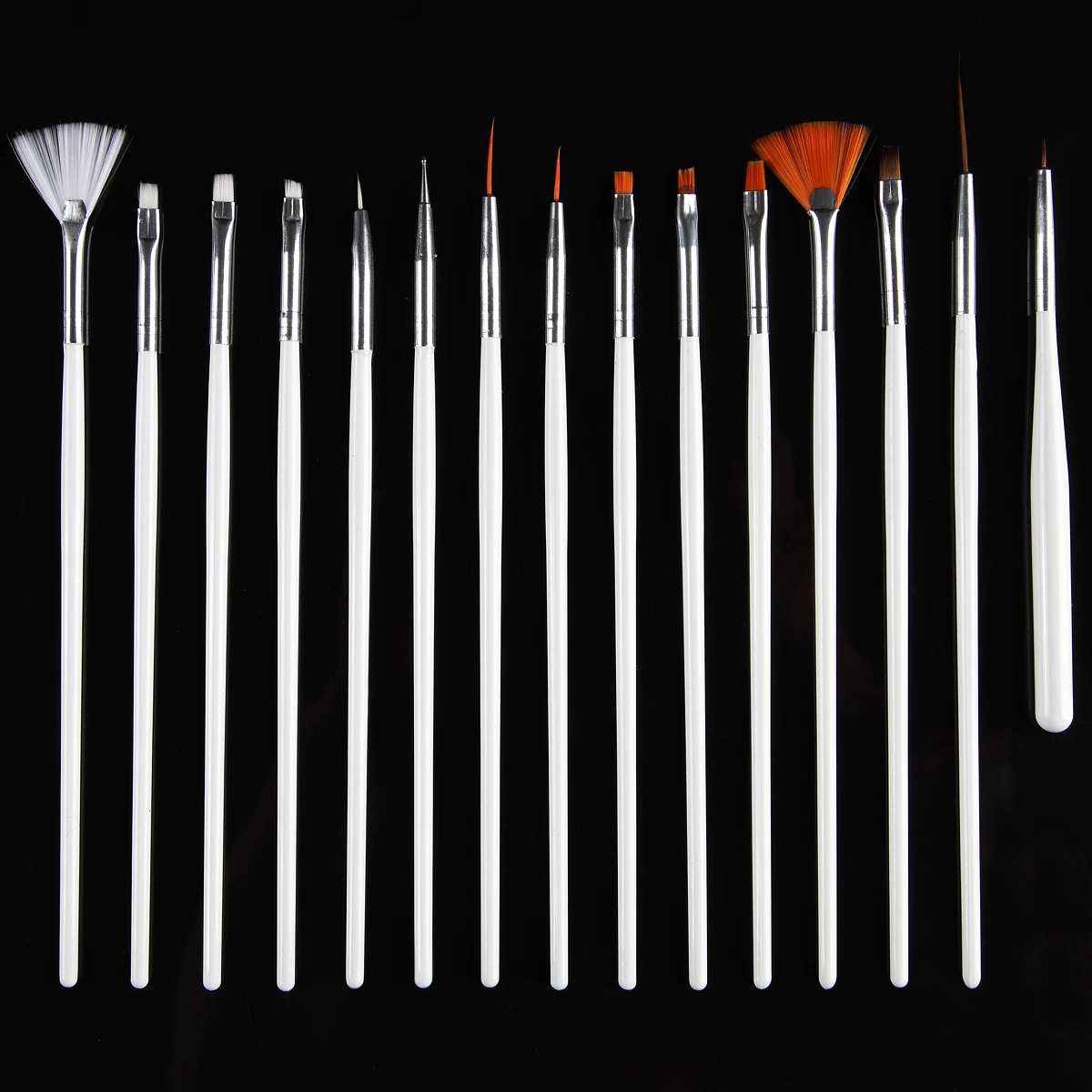 Monja 20Pcs/Set Nail Art Acrylic UV Gel Extension Builder Painting Pattern Drawing Brush Kit Rhinestone Bead Dotting Picking Pen | Красота и