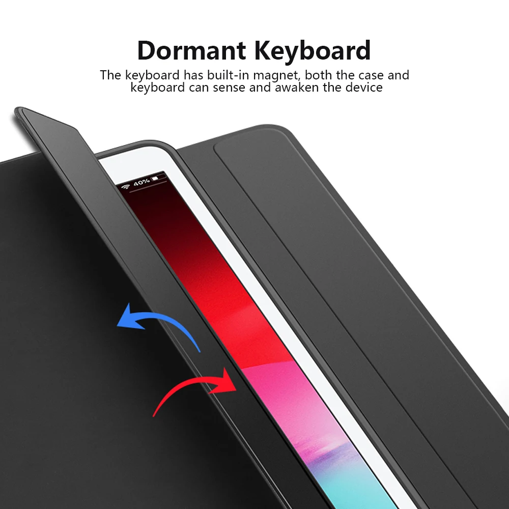 Высокое качество BT беспроводная клавиатура чехол iPad защитный совместим с 12 9