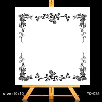 zhuoang flower frame clear stampscard making holiday decorations for scrapbooking transparent stamps 1010cm