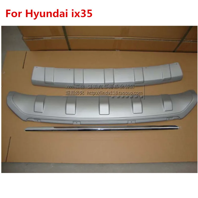 

Fit for Hyundai ix35 Front&Rear Bumper Protector Sills Aluminum alloy External Car Accessories 3PCS/SET