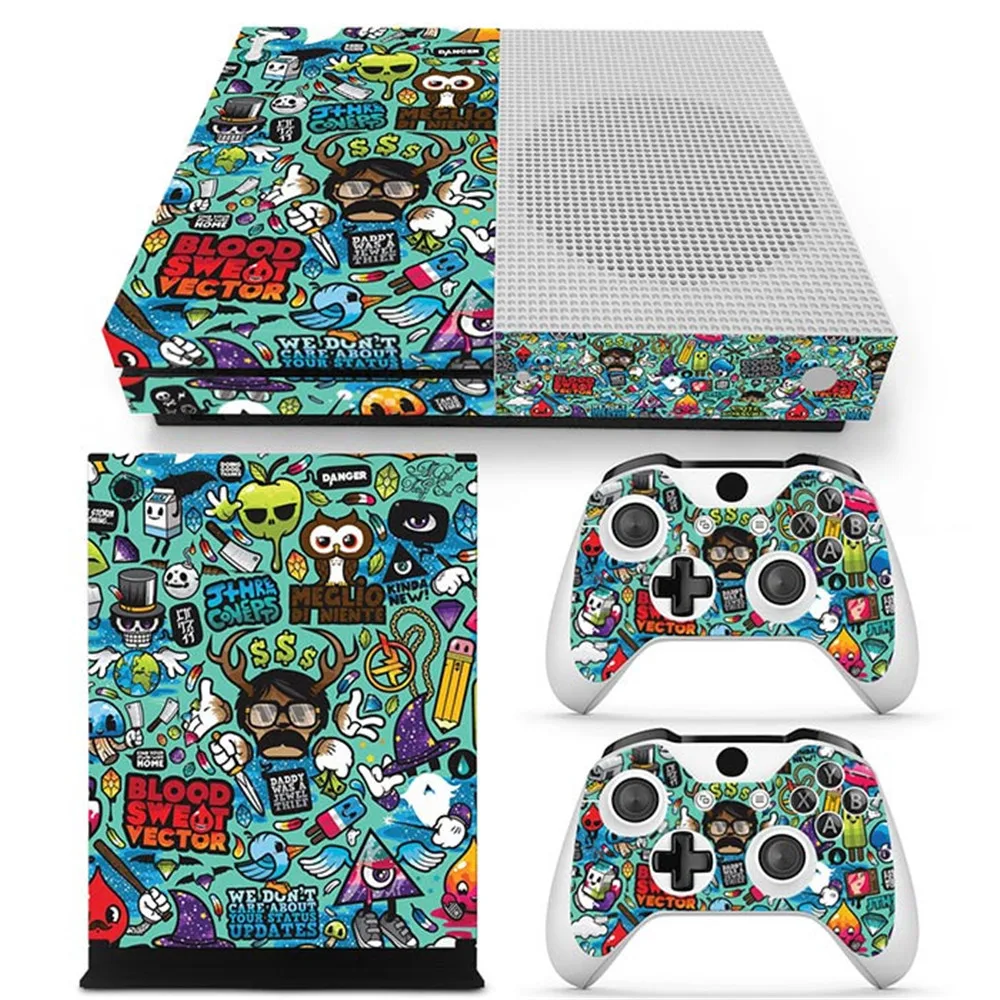 Цветная наклейка на консоль XBOX One S + чехол 2 контроллера Sexy American Girl|Наклейки| |