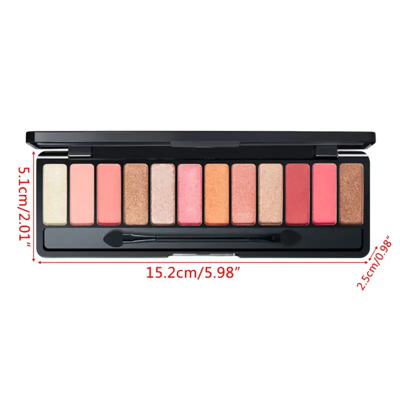 12 цветов Тени для век геометрические тупые земли цвет тыквы поднос макияжа
