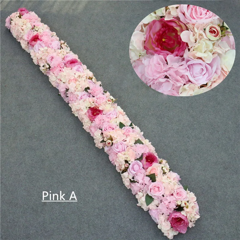 Pink A 1 м/2 м искусственные цветы, орхидеи, Декор строк, вечерние, свадебные декорации, железный Стенд АРКА, дорога, свинец, Глициния, роза, пион, Орхидея, ряд - Цвет: Pink A