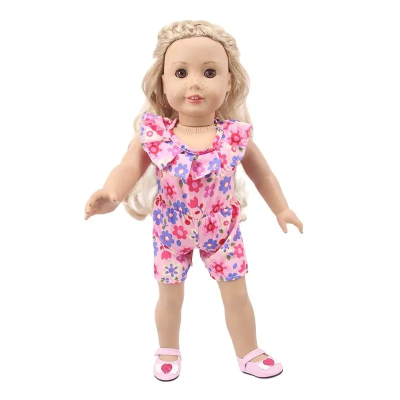 

Retro Flower Outfit Clothes for 18" 43cm American Girl BJD Reborn Baby Doll Accessories Pajamas Tops Trousers Dress Suit