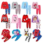 Новинка 2021 года; Детская ночная рубашка; Пижама с рисунком; Хлопковая повседневная одежда для сна; Пижама для мальчиков и девочек; Милая Пижама