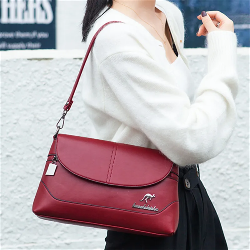 

Female Textured PU Leather Clamshell Square Small Tote Bags Women Black Lightweight Designer Shoulder Crossbody Bag Sac A Main