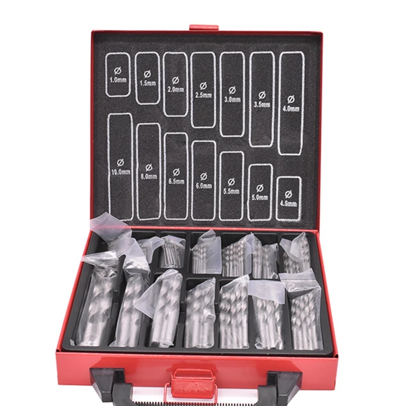 Набор титановых спиральных сверл 99 шт. метрические биты из быстрорежущей стали