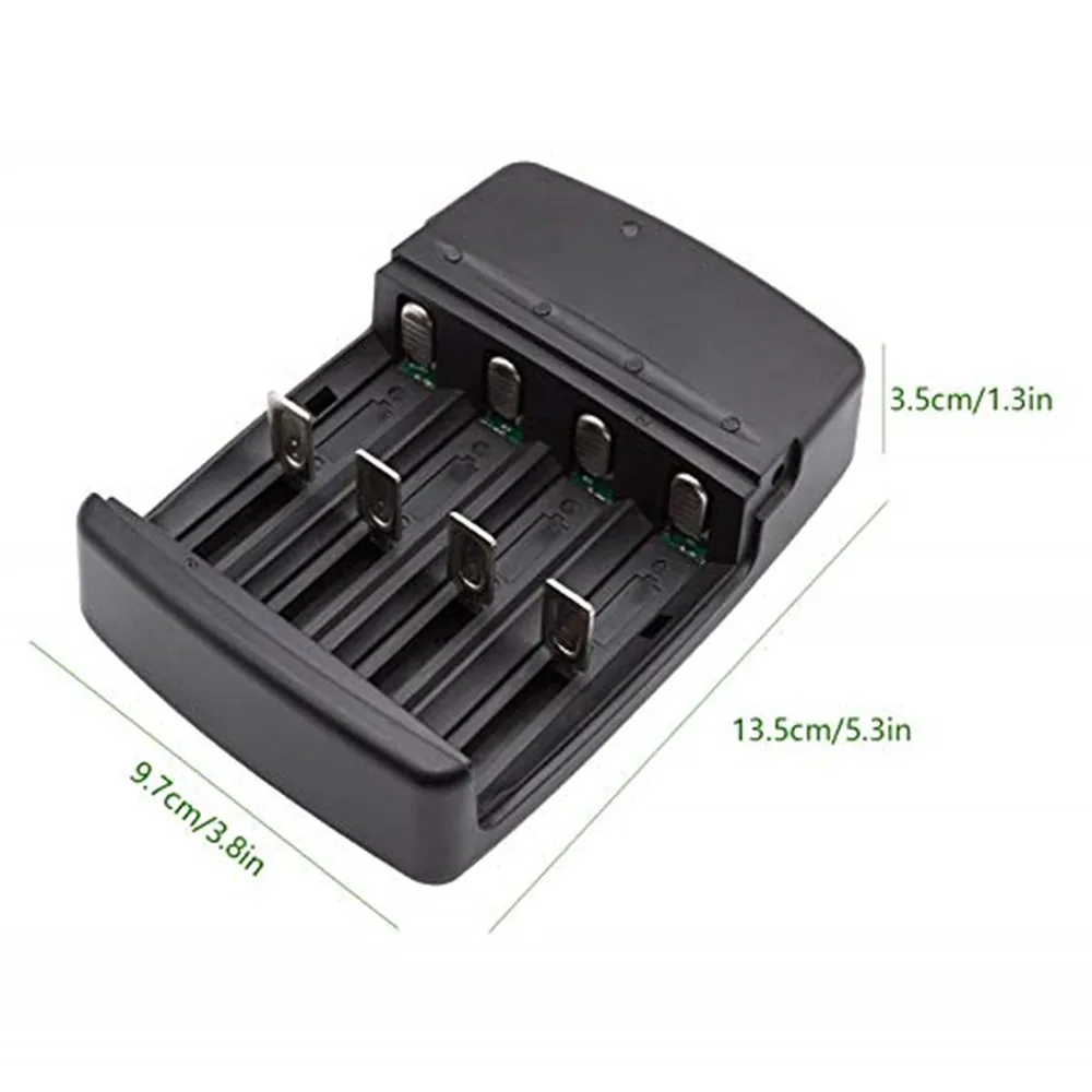 4 Slots Smart USB Battery Charger for Rechargeable 1.2V A AA AAA NiMh NiCd 1.5V Alkaline 3.7V Li-ion 18650 with Car EU US Plug |