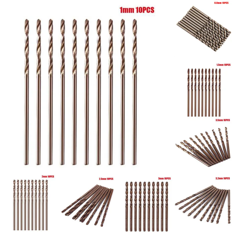 

1-3.5mm Cobalt Coated Twist Drill Bit Set HSS M35 Gun Drill Bit For Wood/Metal Hole Cutter Power Tools
