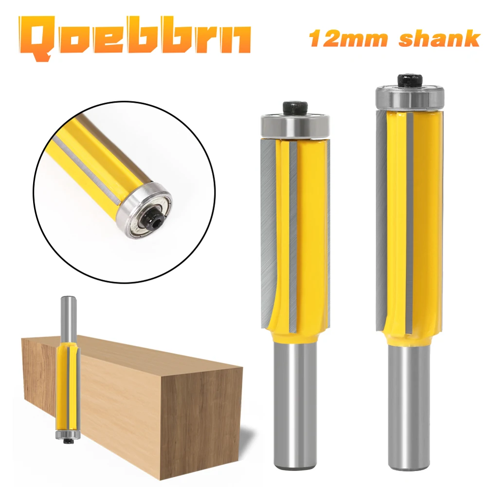 1pc12mm Flush Trim bit Z4 Pattern Router Bit Top & Bottom Bearing Bits Milling Cutter For Wood Woodworking tools | Инструменты
