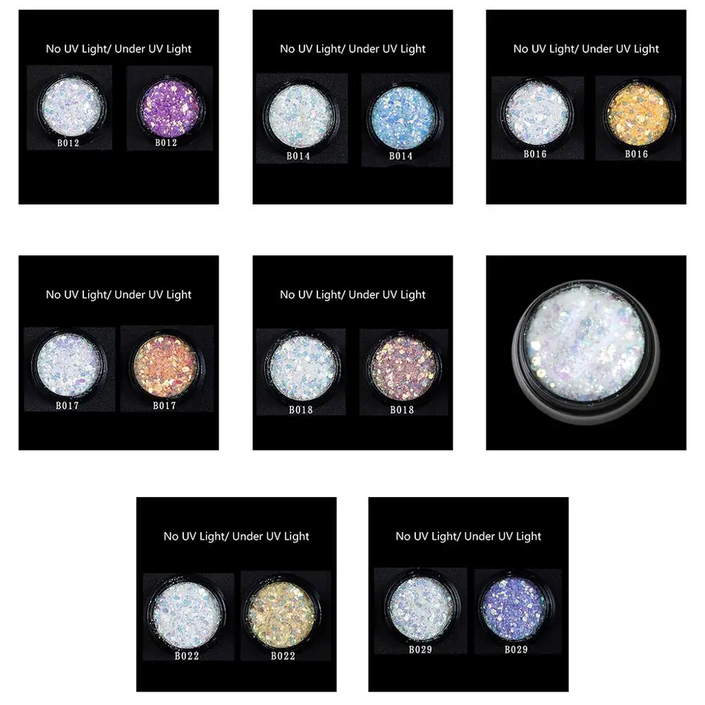 Блестящая полимерная пудра для самостоятельного изготовления с УФ изменением