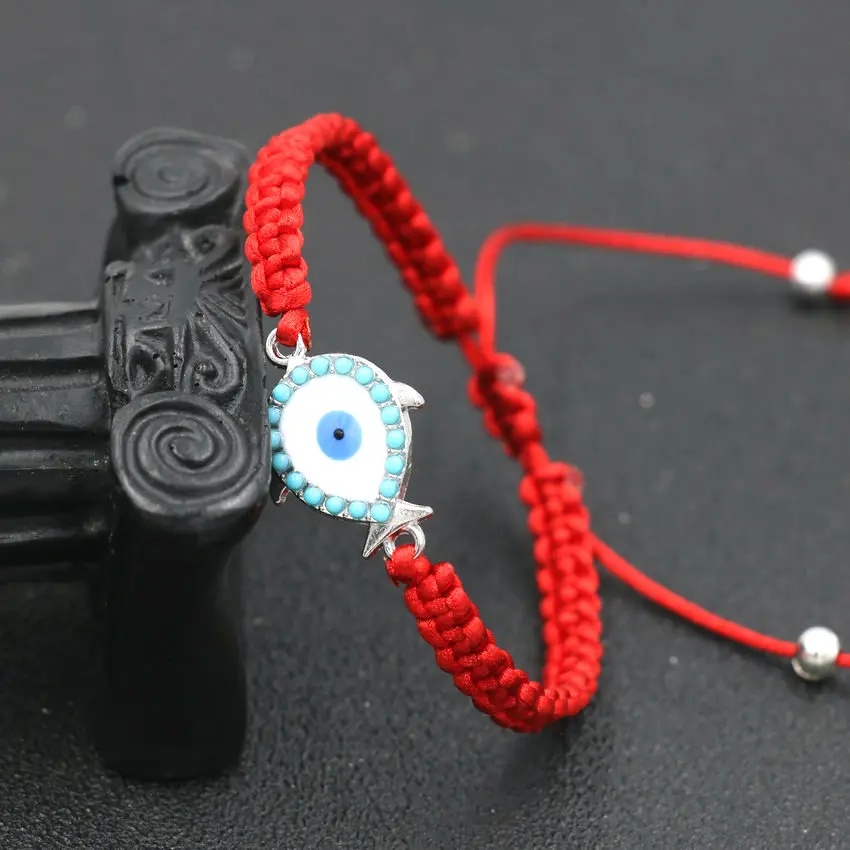 Из горного хрусталя браслет Lucky красная веревочная нить браслеты с брелоками для