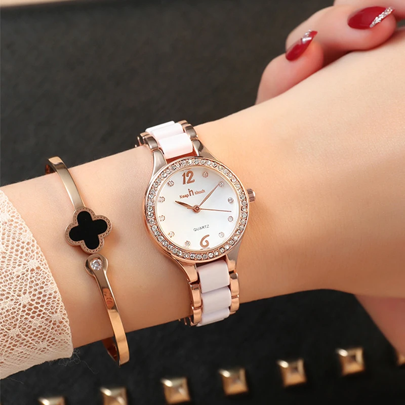 

Women's watches with diamonds, British watches, student women's watches, fashionable new models, ceramic watches