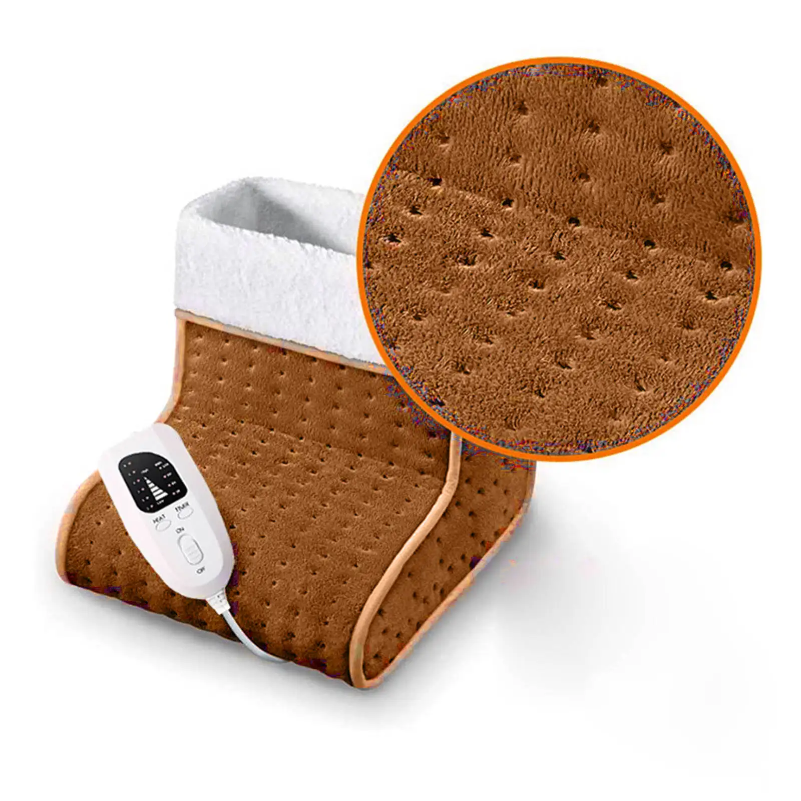 

1Pcs Electric Heated Foot Warmers UK Plug Comfort Heating Foot Warmer Soft Inner Lining Machine-Washable Feet Heater for Office