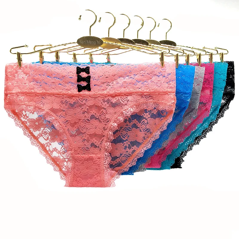 

Women's Panties Nylon Comfortable Underwear Set Lace Side Panties Breathable Girls Sexy Lingerie Female Intimate Ladies Briefs