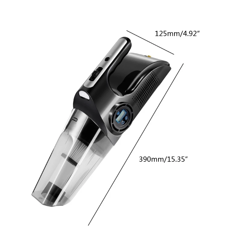 

4 in 1 Car Vacuum cleaner Tire Inflator Digital Screen/Pointer Air Compressor Pump Wet and Dry Use Vacuum Cleaner For Home Car