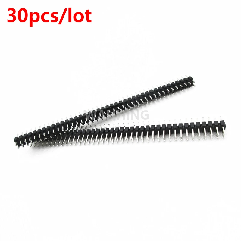 30 шт. 40-контактный двухрядный прямой разъем для мужского разъема 2*40Pin с шагом 2,0 мм для платы BreadBoard HY1232*30.