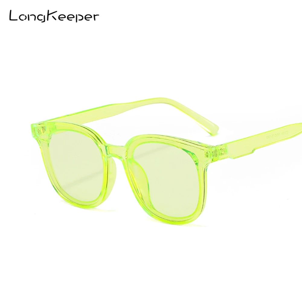 

LongKeeper Ladies Cat Eye Sunglasses Women Brand Designer Fashion Sun Glasses Female Neon Green Eyewear UV400 De Sol Mujer