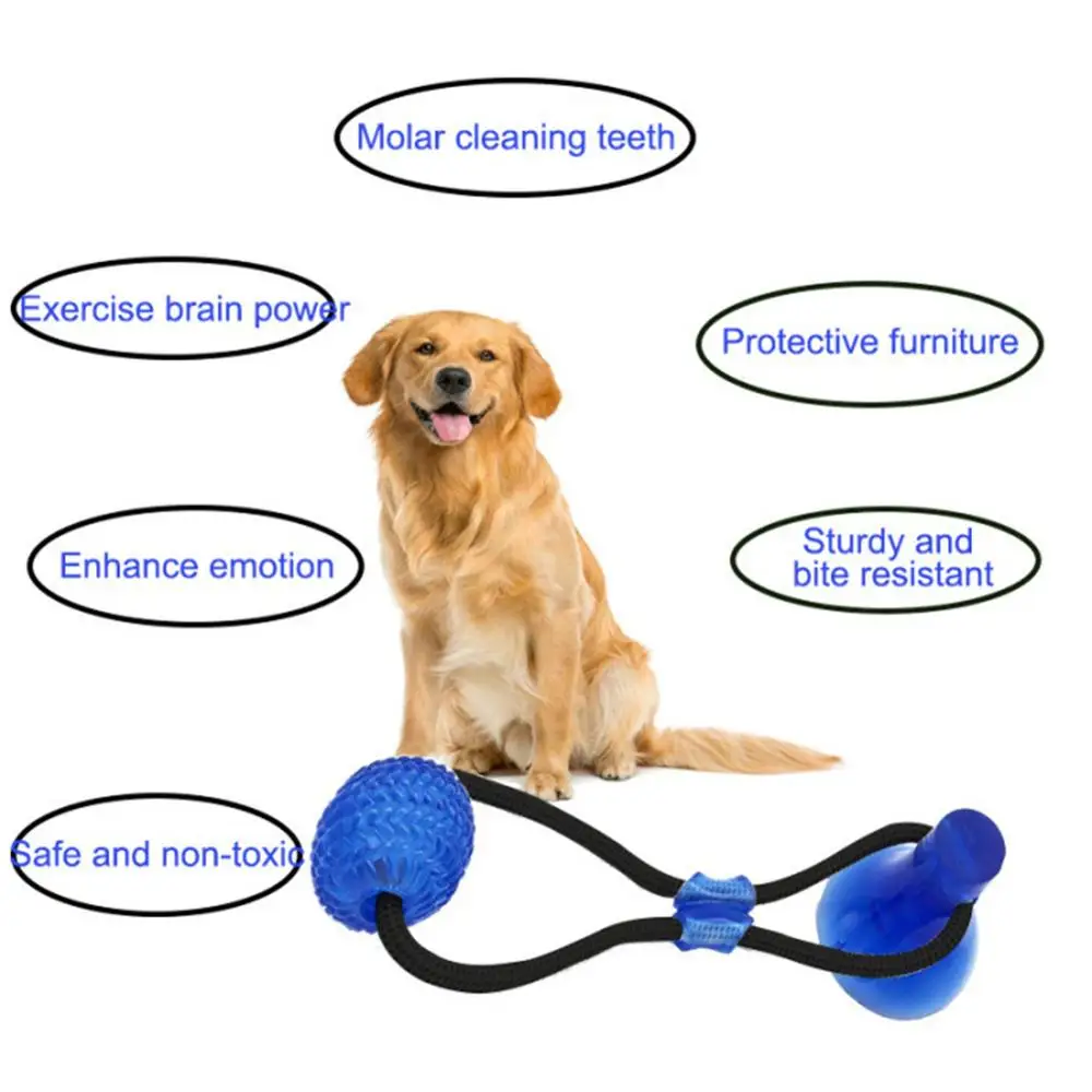 

Pet Dog Puppy Tooth Cleaning Toys Pets Tug Rope Chewing Toys With Suction Cup For Small Medium Dogs Pets Dogs Toy