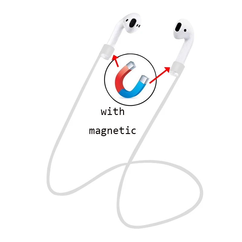 Магнитный шнур для наушников Apple AirPods Pro 1 2 3 мягкий силиконовый шейный ремешок