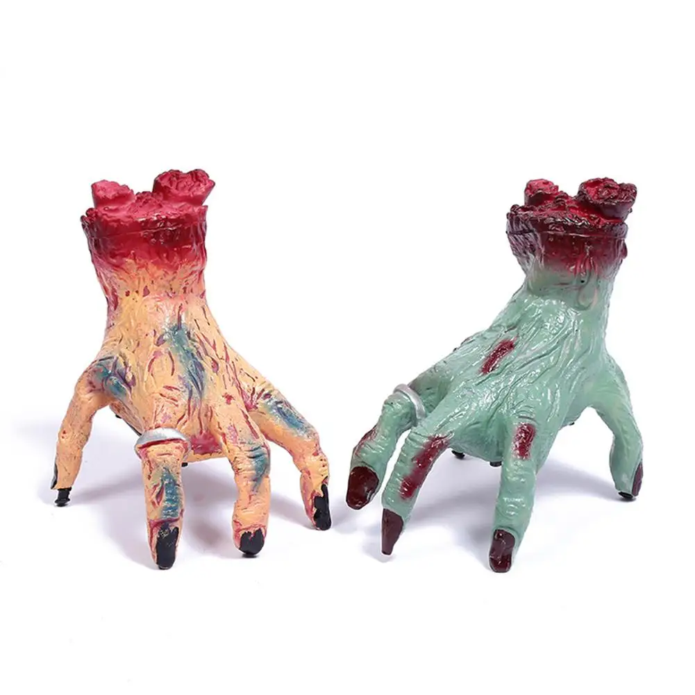 

Halloween Horror Voice Control Zombie Crawling Hand Model Figurine Miniatures Prank Toy Halloween Props Desktop Decor
