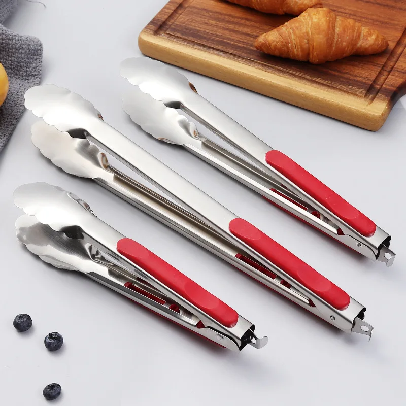 

Stainless Steel Barbecue Clip Bread Steak BBQ Vegetable Tongs Household Kitchen Accessories Cooking Utensils Anti-Scalding Clamp