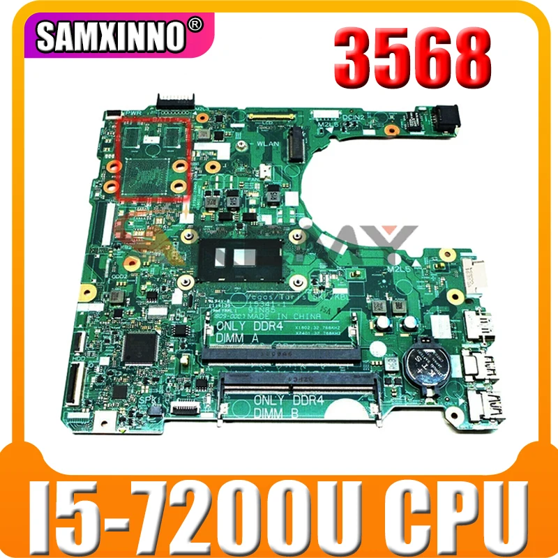 

Akemy для Dell 3568 материнской платы ноутбука CN-02HKXD 02HKXD 2HKXD с SR2ZU I5-7200u DDR4 15341-1 91N85