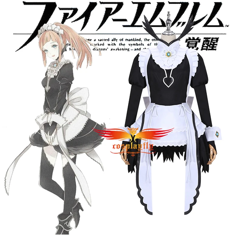 Костюм для косплея Fire Emblem If Felicia костюмы взрослых и женщин платье горничной