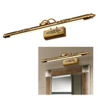 Европа лампа для ванной комнаты античная бронза Настенный 8 Вт12 Вт16 Вт IP44 водонепроницаемый железный светодиодный зеркальный светильник