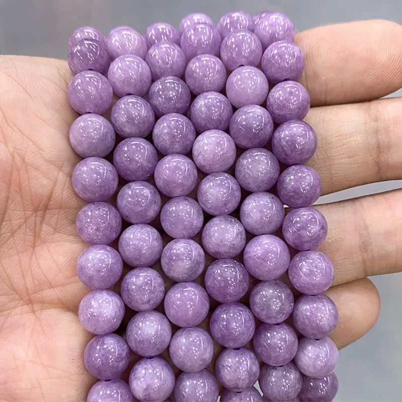 Светильник фиолетовый Jaspers натуральный камень халцедон круглые бусины для