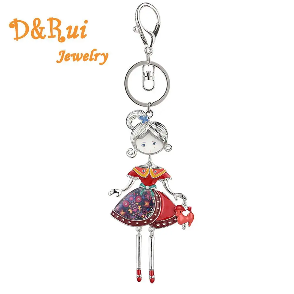Лидер продаж 2019 брелок с куклой из эмали аксессуары для сумки женские Брелки