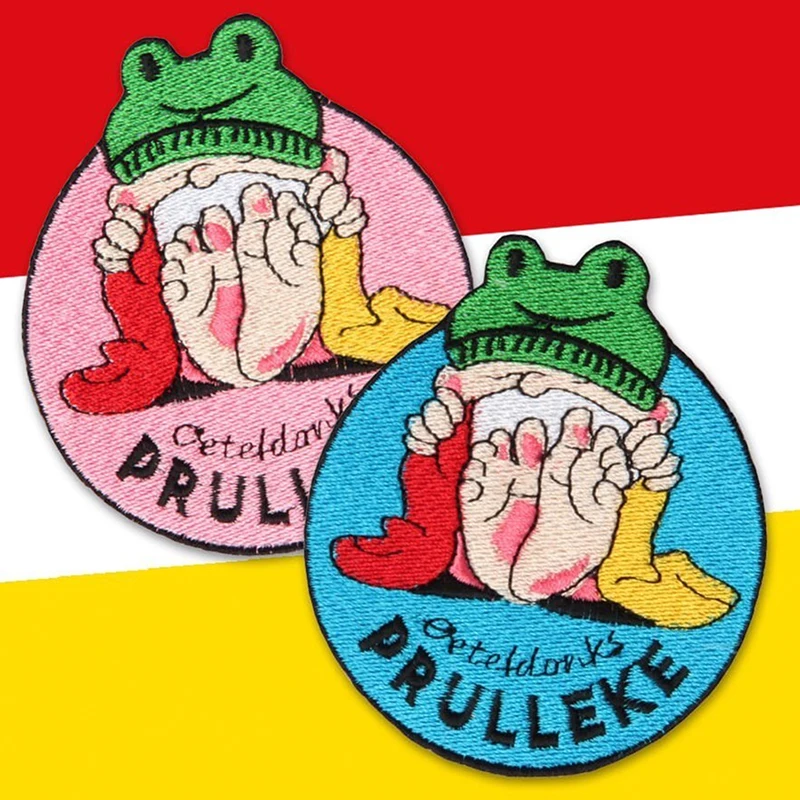 Oeteldonk Frog Carnival Club для Нидерландов нашивки одежды наклейки в полоску вышитые G | Дом