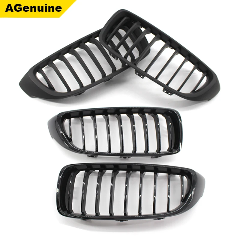 

ABS Carbon fiber car glossy black matt black single slats car front bumper radiator grills for BMW 4 series F32