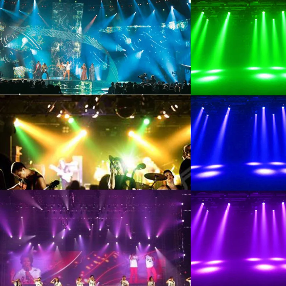 

2pcs Mini LED Wash Moving Head 4 in 1 RGBW 100W DMX Stage Lights Business High Power with Professional for Party KTV Disco DJ