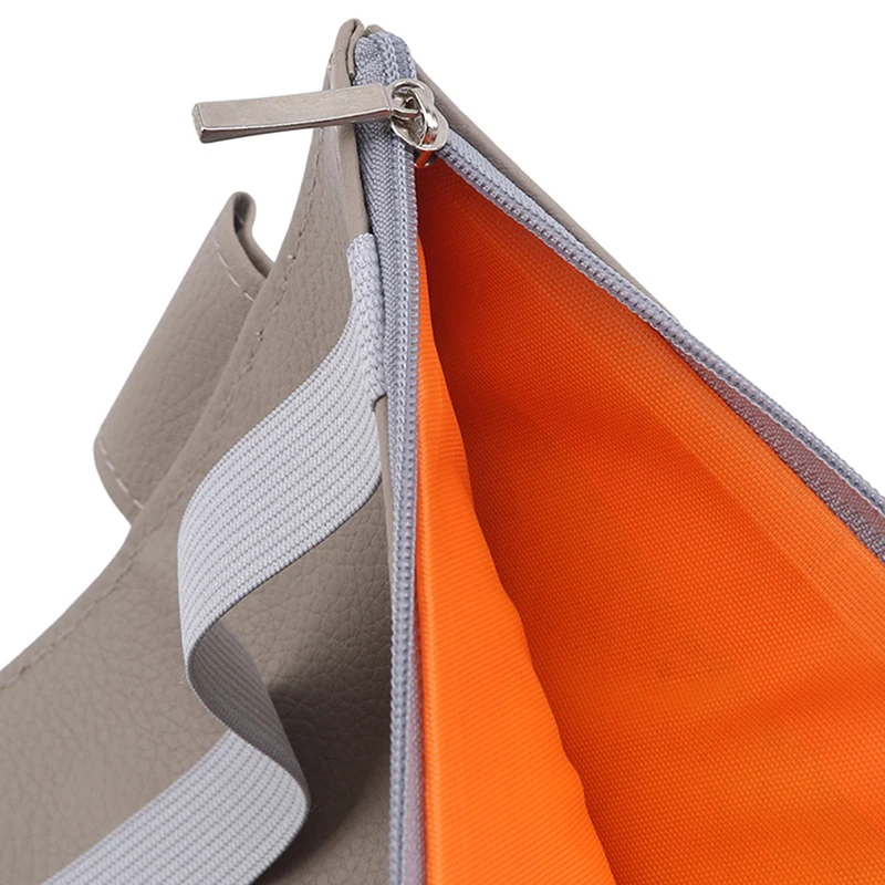 

PU Leather Car Sun Visor Storage Hanging Bag Multi-function Eyeglasses Clip For Organize Credit Card Cash and Phone Pouch