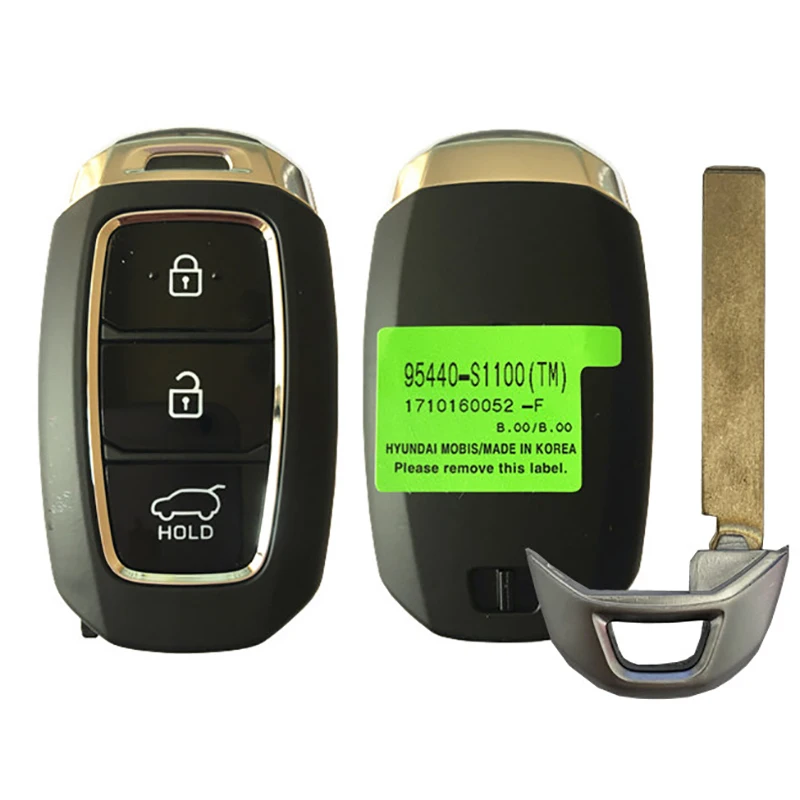 

CN020085 Вторичный рынок Hyundai 2019-2020 подлинный умный ключ дистанционного управления 3 кнопки 433 МГц 95440-S1100