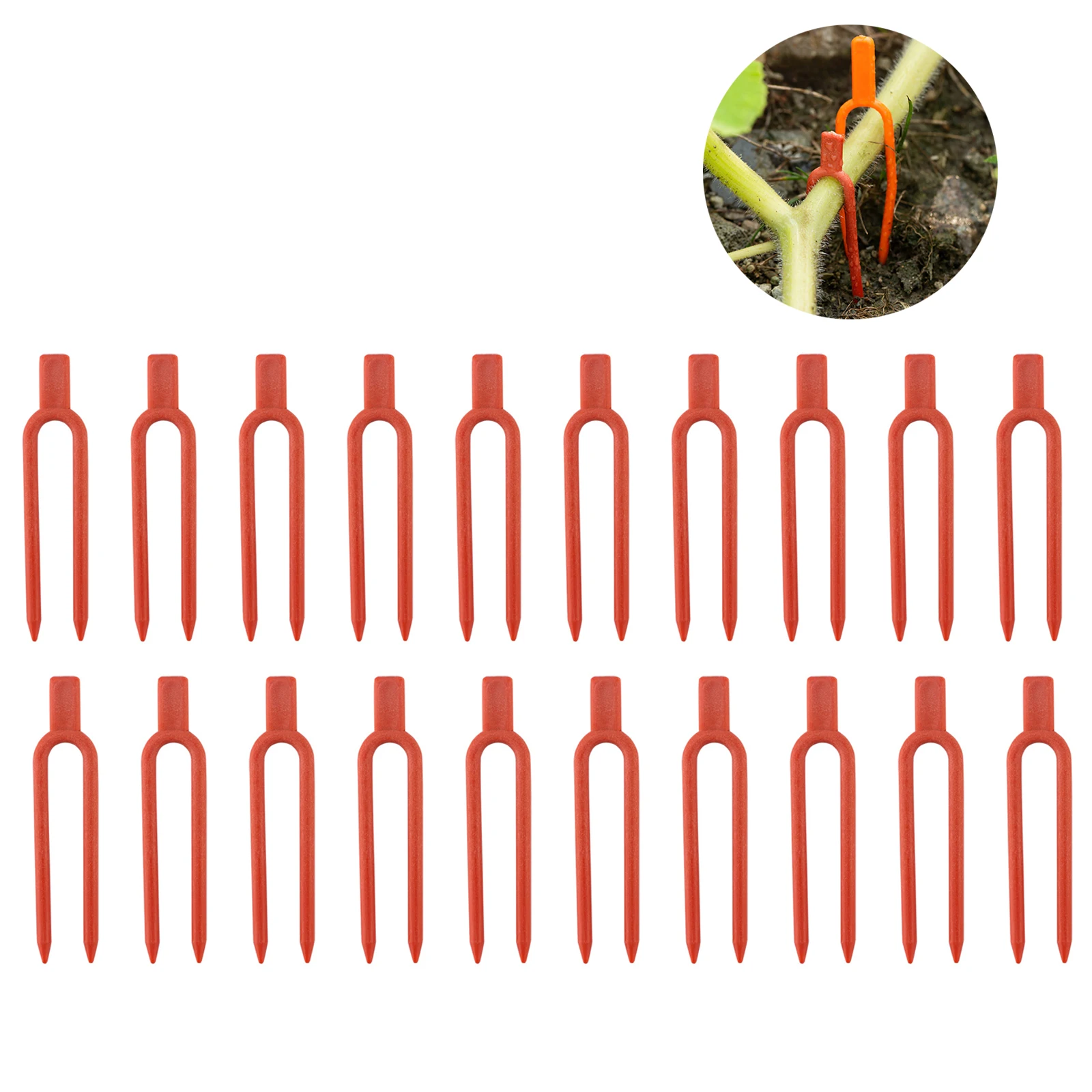 

Fixed Fixture Clamps Tool Gardening Agricultural Clip Strawberry Fork 100PCS/Set Plastic Durable Orange Environmental 100pcs