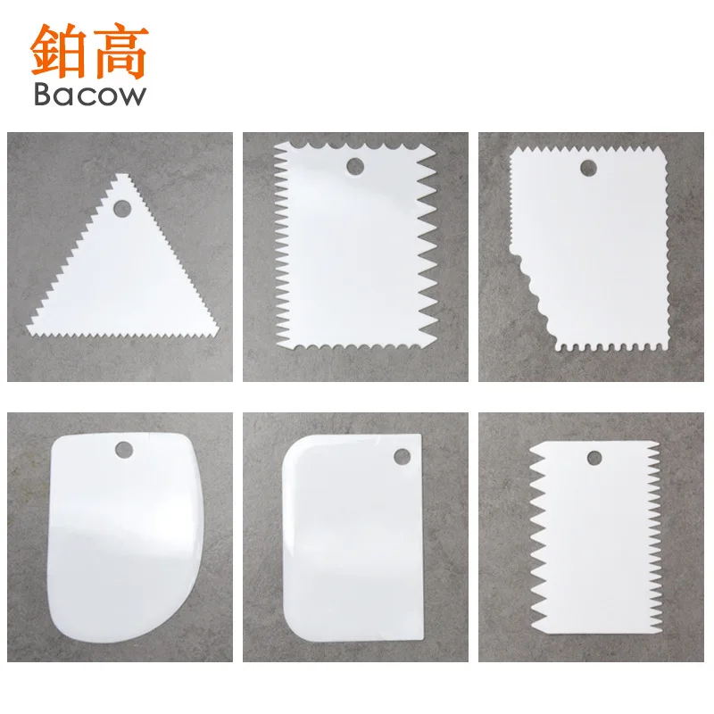 Пластиковые формы для торта крема скребок набор из 3 кремов укладки гребень