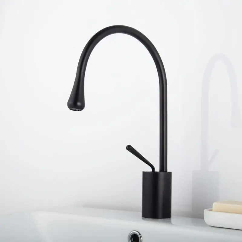 

Bathroom Faucet rose gold Brass Mixer Tap Kitchen Bathroom Basin Water Sink Mixer rose gold black tap
