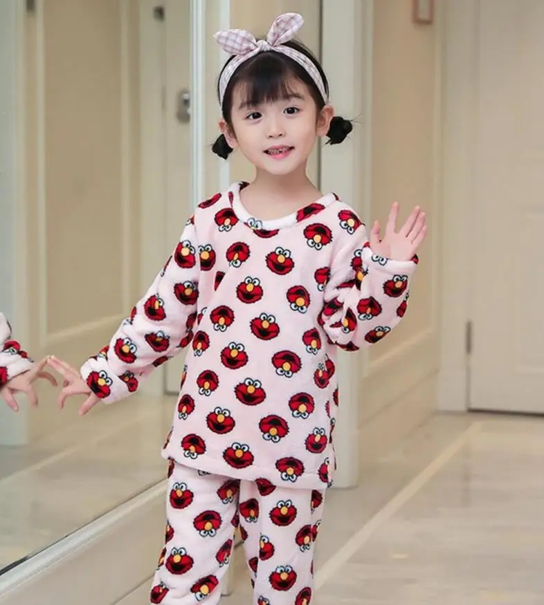 style 16 Детские пижамные комплекты, Детская Пижама, Детский костюм для сна, детская одежда для сна, зимняя теплая детская пижама, домашняя одежда для мальчиков и девочек - Цвет: style 16