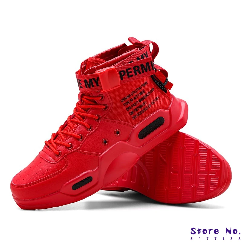 

Кроссовки мужские с высоким верхом и красной подошвой, повседневная теннисная обувь в стиле хип-хоп, спортивная обувь для взрослых, осень 2021