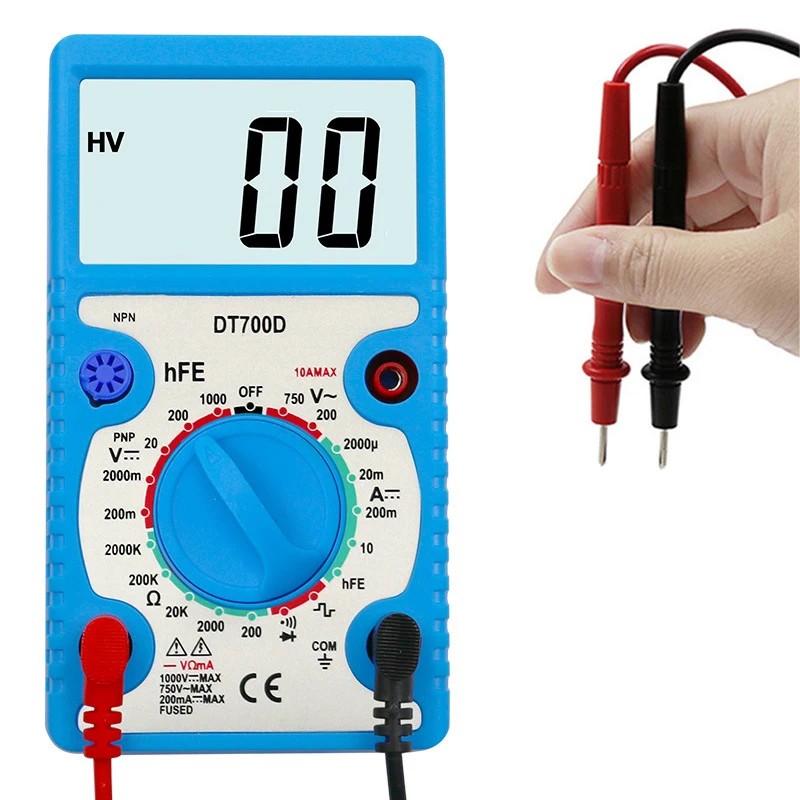 DT700D Large Screen Digital Multimeter Buzzer Mini Output voltmeter Ohm Tester | Инструменты